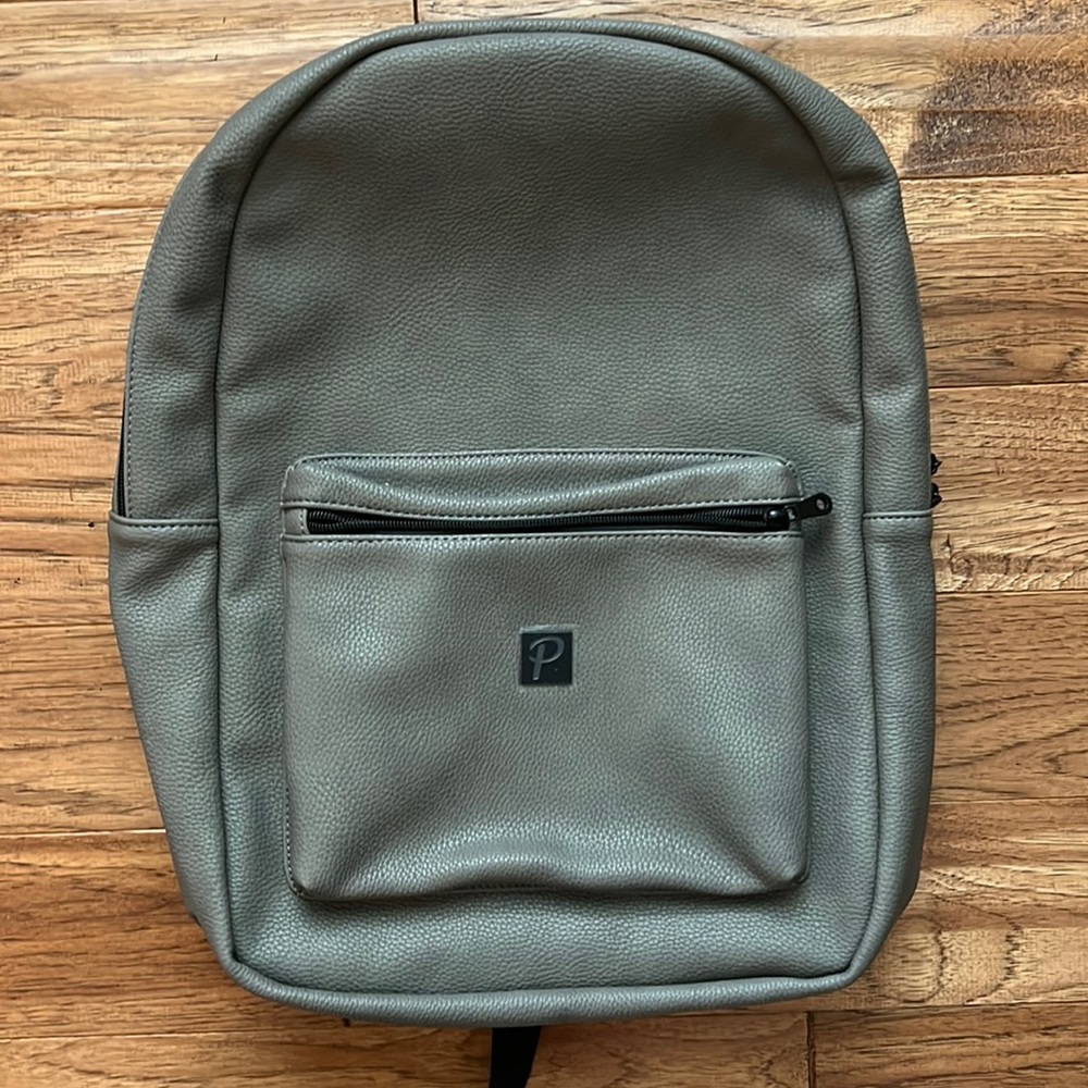 Packs project Travel faux leather gray backpack